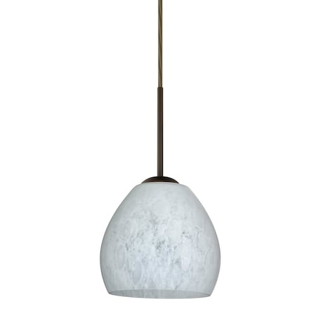 Besa Lighting Bolla Cord Pendant, Carrera, Bronze Finish, 1x40W Candelabra 1BT-412219-BR